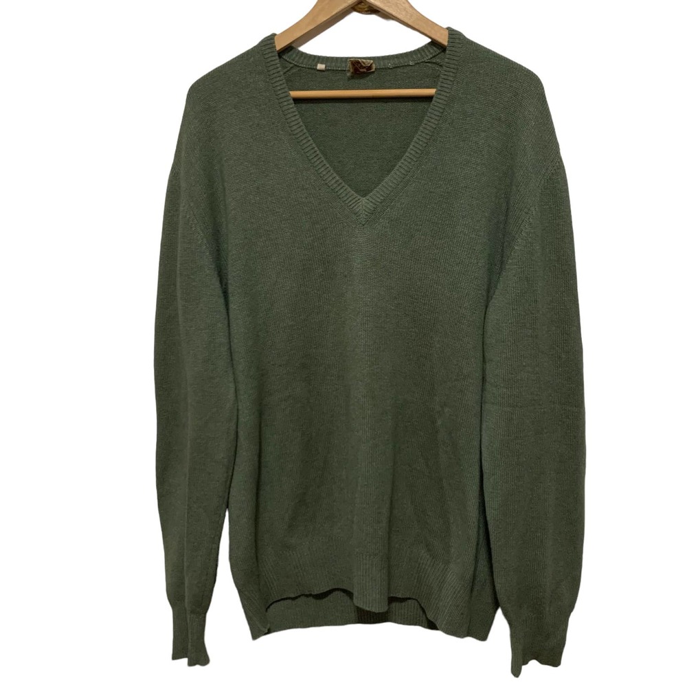 Fiora Vintage Wool Blend V Neck Sweater Size L